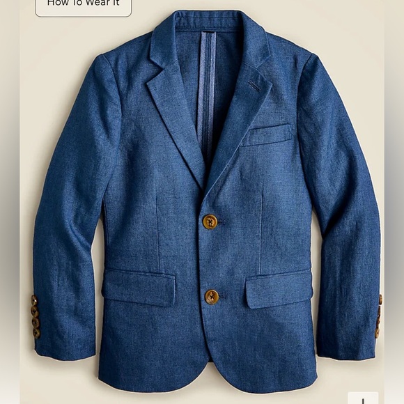 Boys' Ludlow unstructured suit jacket and pants in linen - Picture 7 of 8